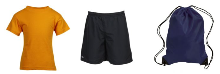 image of our school PE uniform items