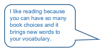 student quote about reading