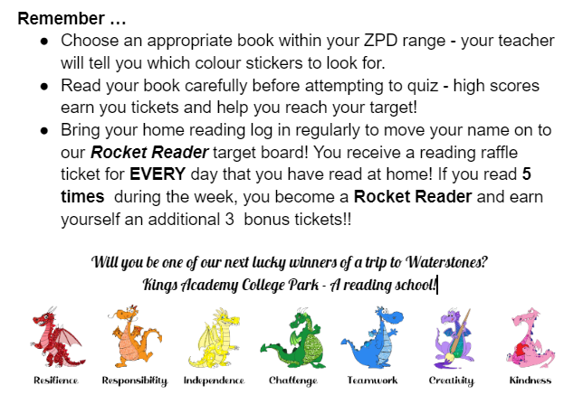 Information of how to get into the reading raffle