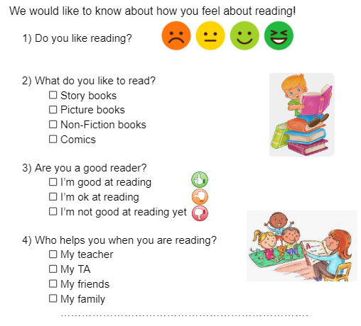 Infant voice reading survey