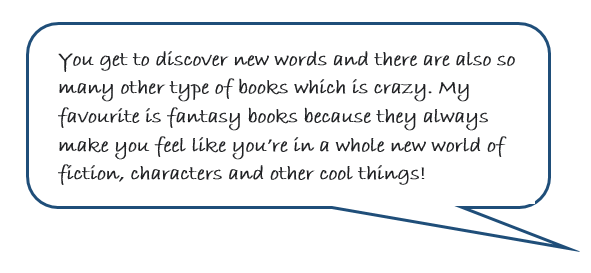 student quote about reading