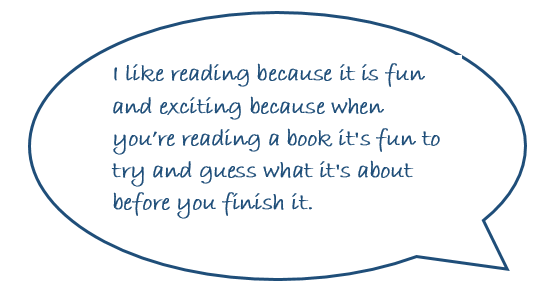 student quote about reading
